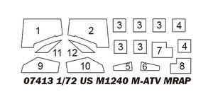 Trumpeter 07413 US M1240 M-ATV MRAP 1/72 – image 3
