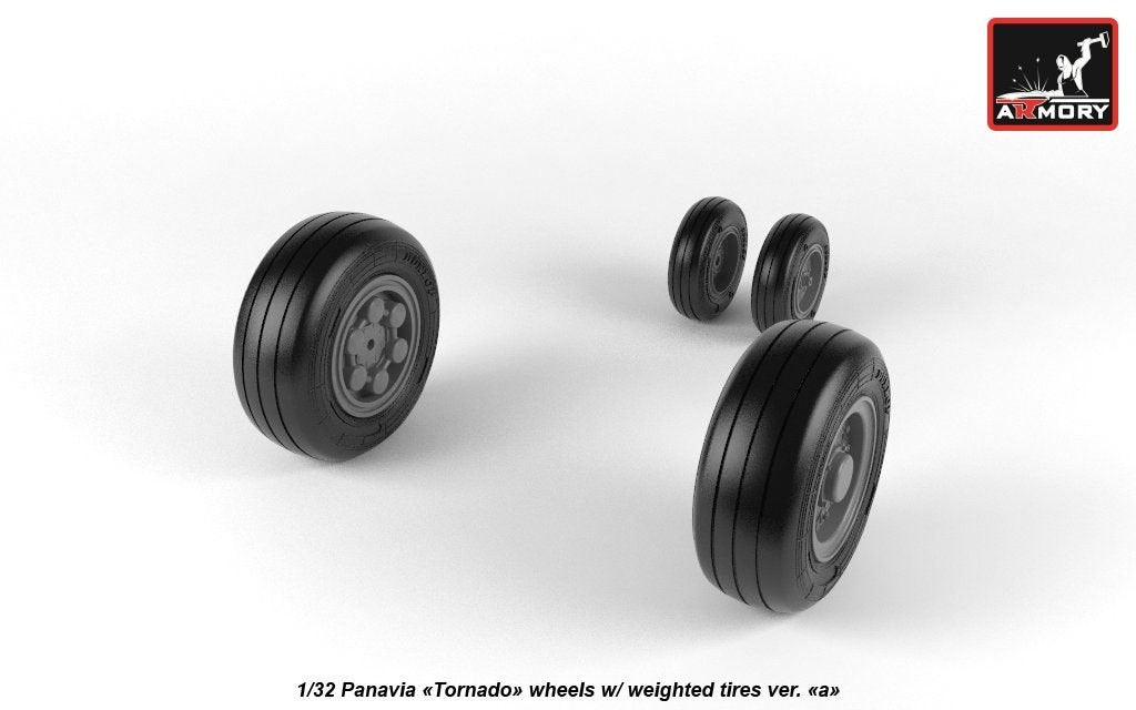 Armory Models AW32501a Panavia Tornado wheels, w/ tyres type “a” (DL) 1/32 – imagen 5