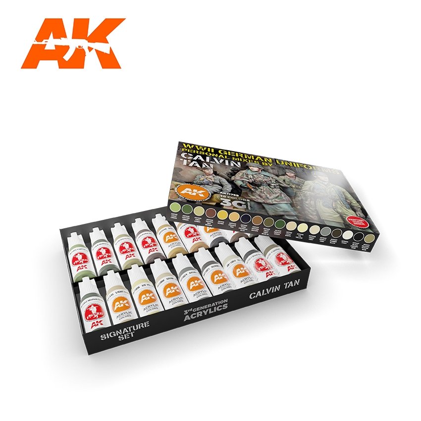 AK Interactive AK11759 SIGNATURE SET – CALVIN TAN 3G COLORS 3GEN SET 18x17 ml – immagine 2