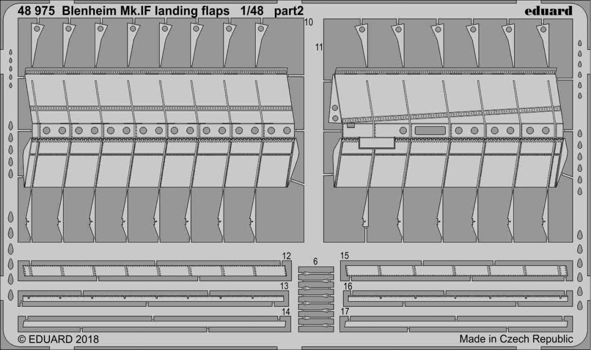 Eduard 48975 Blenheim Mk. IF landing flaps AIRFIX 1/48 – immagine 2