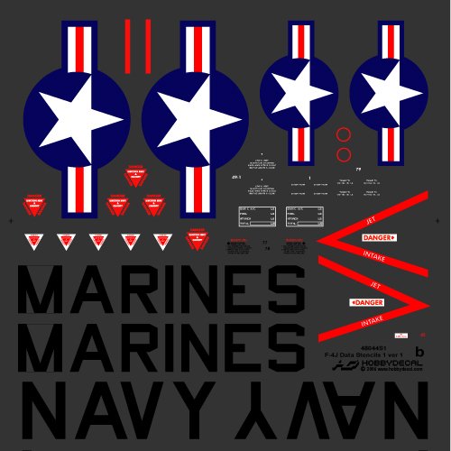 HobbyDecal AL48001V1 F-4J VX-4 Vandy1 Black Bunny October 1972 1/48 – imagen 3
