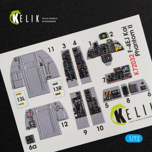 KELIK K72032 F-4EJ KAI &amp;quot;PHANTOM II&amp;quot; INTERIOR 3D DECALS FOR HASEGAWA KIT 1/72 – imagen 4