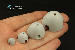 Quinta Studio QRV-041 Radial riveting rows (rivet size 0.2 mm, gap 0.8 mm, suits 1/35-32), White color 1/32 - 1/35 – immagine 6