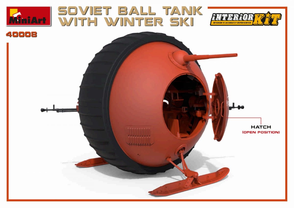 MiniArt 40008 SOVIET BALL TANK w/ WINTER SKI. INTERIOR KIT 1/35 – immagine 15