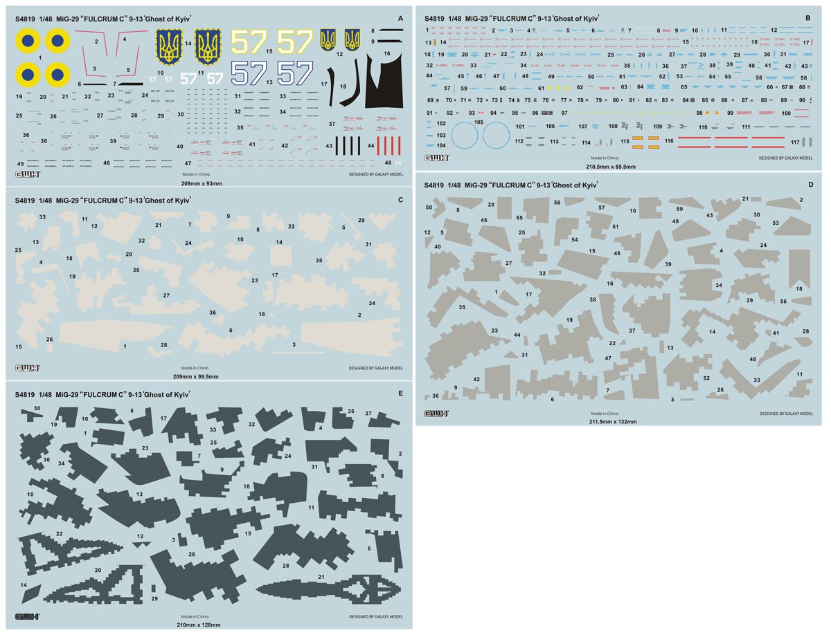 Great Wall Hobby S4819 MiG-29 9-13 &amp;quot;Fulcrum-C&amp;quot; Ghost of Kyiv Limited Edition 1/48 – imagen 4
