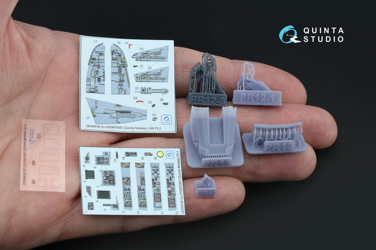 Quinta Studio QD+48438 Su-25SM/SM3 3D-Printed coloured Interior on decal paper (Zvezda/Quinta Models/Arma Models) 1/48 – imagen 2