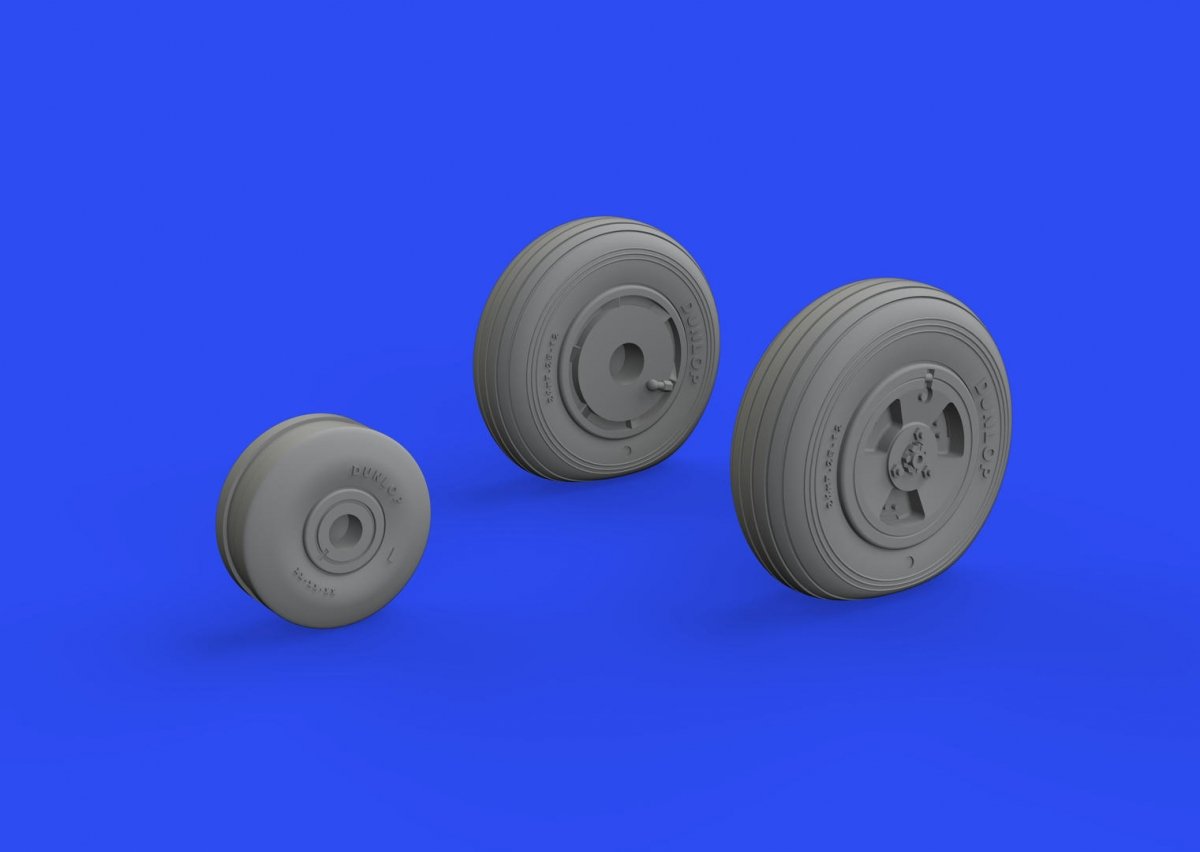 Eduard 648741 Vampire F.3 wheels AIRFIX 1/48 – imagen 2