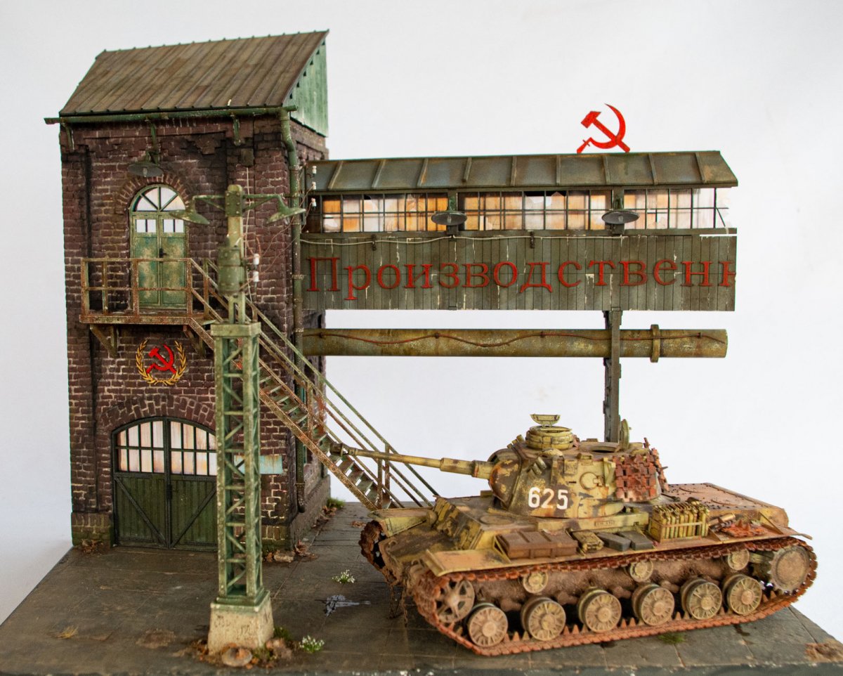 RT-Diorama 35305 Diorama-Base: Gun Factory &amp;quot;Barrikaden&amp;quot; 1/35 – imagen 3