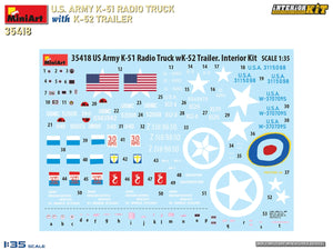 MiniArt 35418 Camion radio K-51 de l&amp;#39;armée américaine avec remorque K-52. Kit intérieur 1/35 – image 2