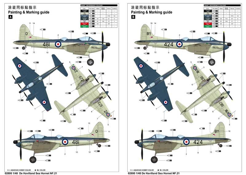 Trumpeter 02895 De Havilland Sea Hornet NF.21 – imagen 3