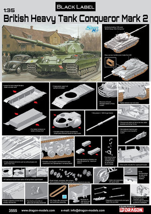Dragon 3555 British Heavy Tank Conqueror 1/35 – imagen 3