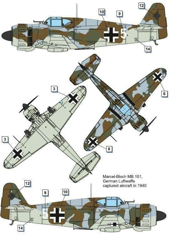 Dora Wings 48039 Marcel-Bloch MB.151 Hellenic AF / Luftwaffe 1/48 – Bild 3
