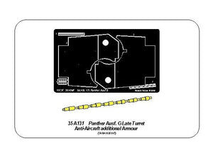 Aber 35A131 Dodatkowe przeciw lotnicze opancerzenie wieży Panter G 1/35 – imagen 4