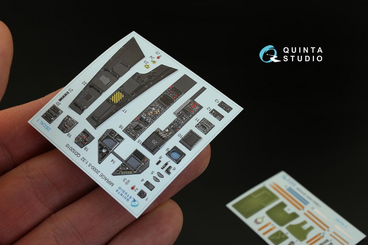 Quinta Studio QD32010 Mirage 2000-5 3D-Printed &amp;amp; coloured Interior on decal paper (for Kitty Hawk kit) 1/32 – immagine 6