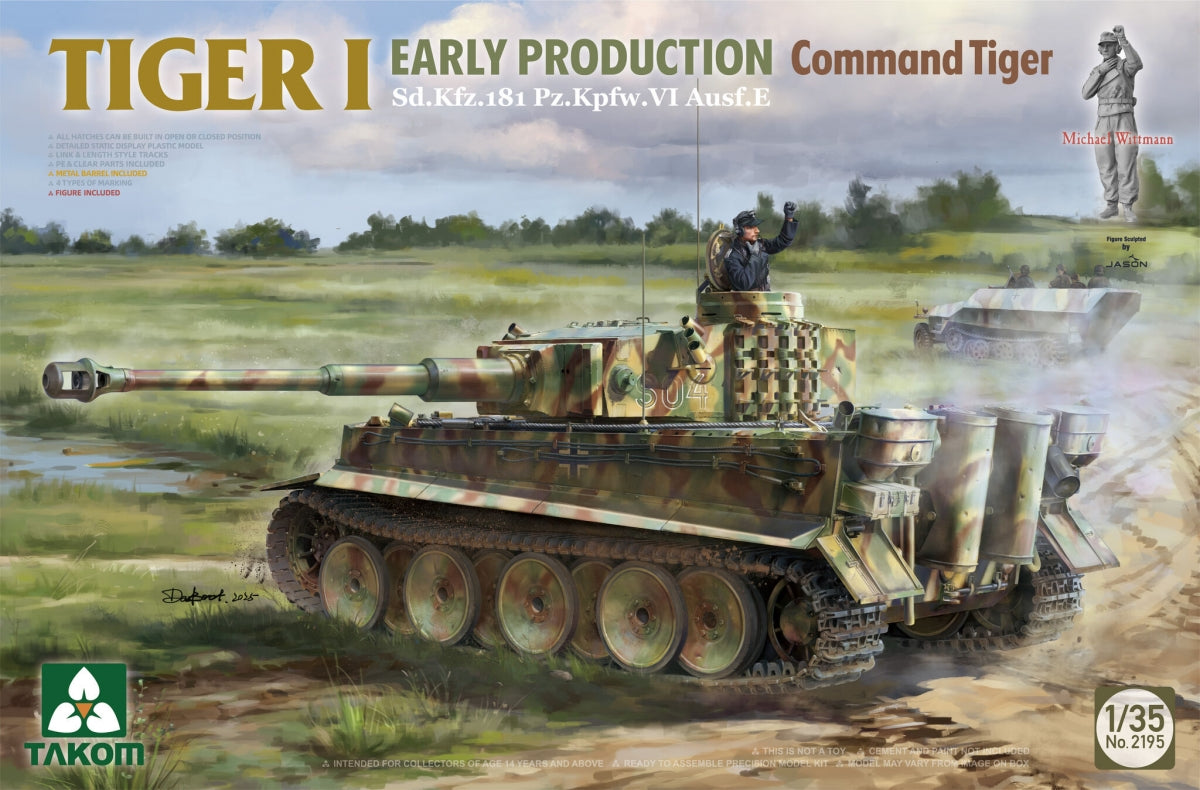 Takom 2195W Tiger I Box Édition Limitée Première Production - Commandement/Michael Wittmann + Première Production + 1/16 Michael Wittmann 1/35 – image 3