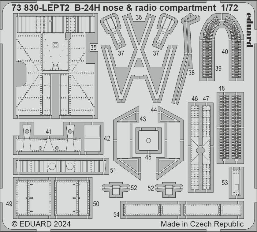 Eduard 73830 B-24H compartiment radio avant AIRFIX 1/72 – image 2