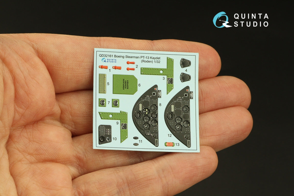 Quinta Studio QD32161 PT-13 Kaydet 3D-Printed &amp;amp; coloured Interior on decal paper (Roden) 1/32 – immagine 4