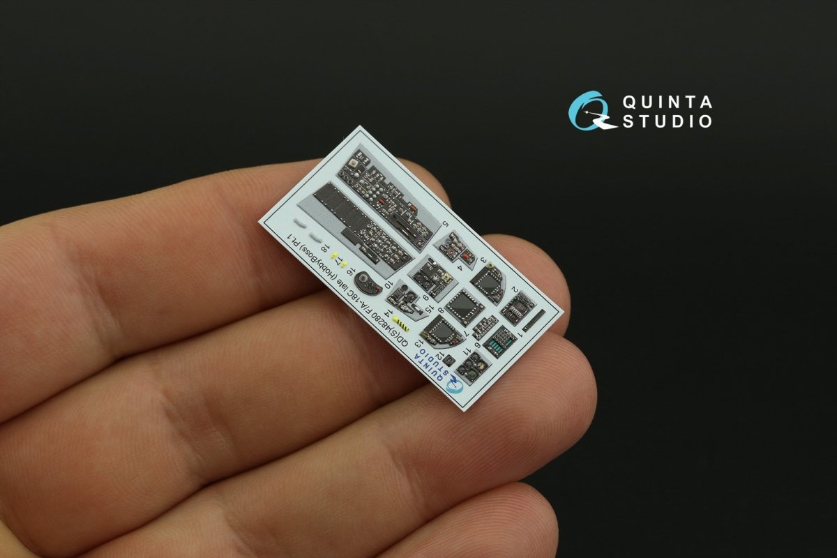 Quinta Studio QD48280 F/A-18C late 3D-Printed &amp;amp; coloured Interior on decal paper (HobbyBoss) 1/48 – zdjęcie 9