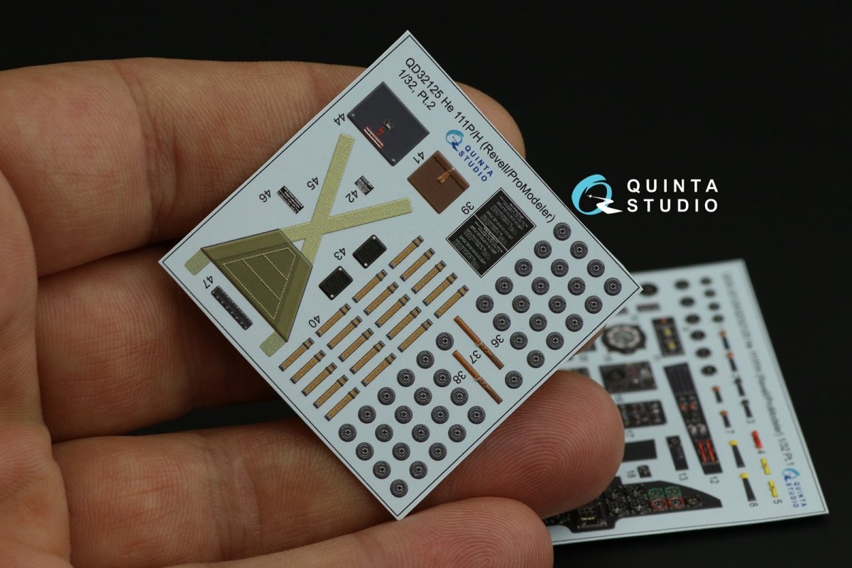 Quinta Studio QD32125 He 111 P/H 3D-Printed &amp;amp; coloured Interior on decal paper (Revell/ProModeler) 1/32 – Bild 13