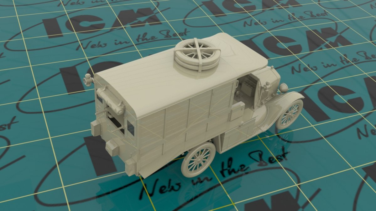 ICM 35665 Model T 1917 Ambulance (early), WWI AAFS Car 1/35 – immagine 4