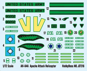 Hobby Boss 87218 AH-64A Apache Attack Helicopter 1/72 – zdjęcie 3