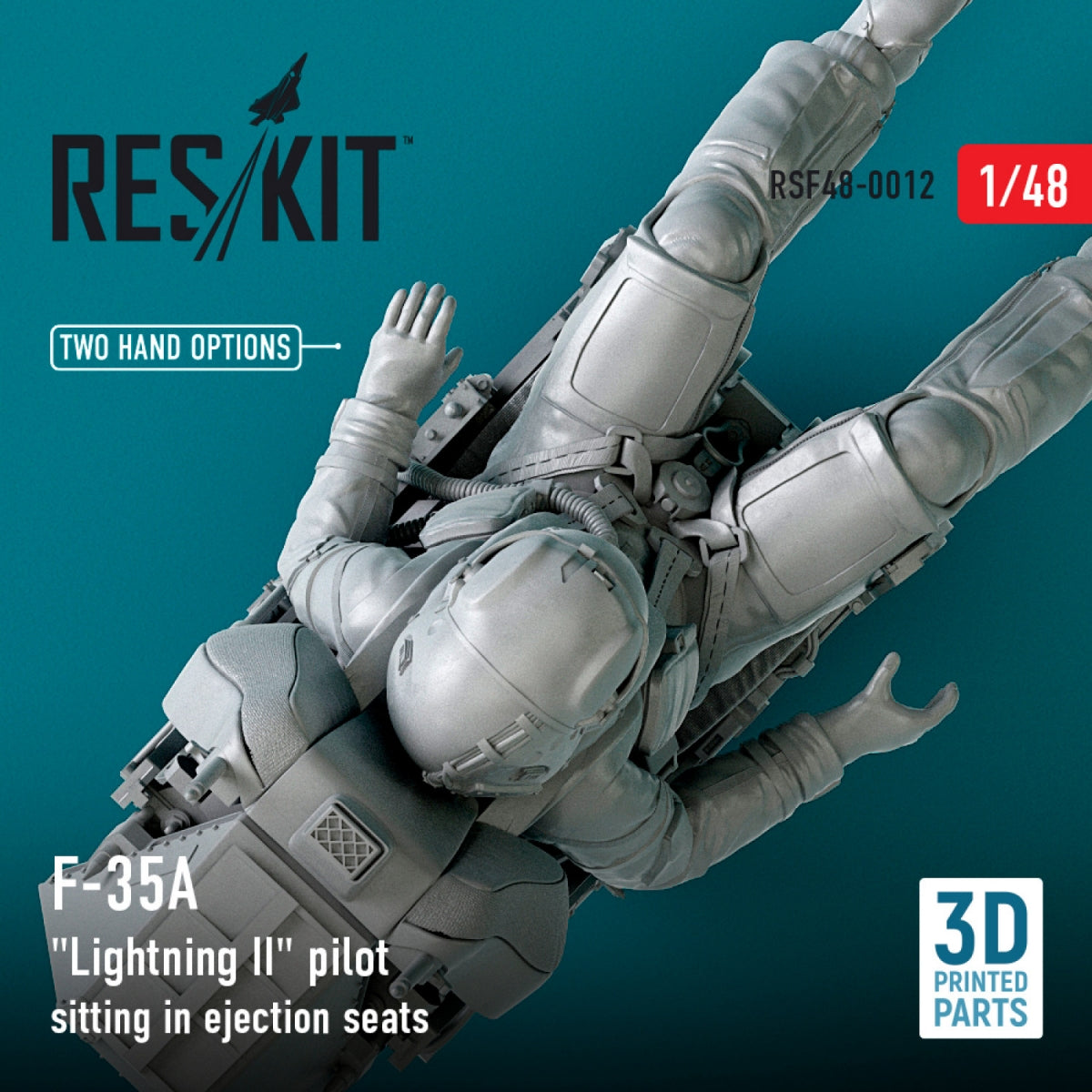 RESKIT RSF48-0012 F-35A &amp;quot;LIGHTNING II&amp;quot; PILOT SITTING IN LATE MODIFICATION EJECTION SEATS (TYPE 1) (3D PRINTED) 1/48 – Bild 2
