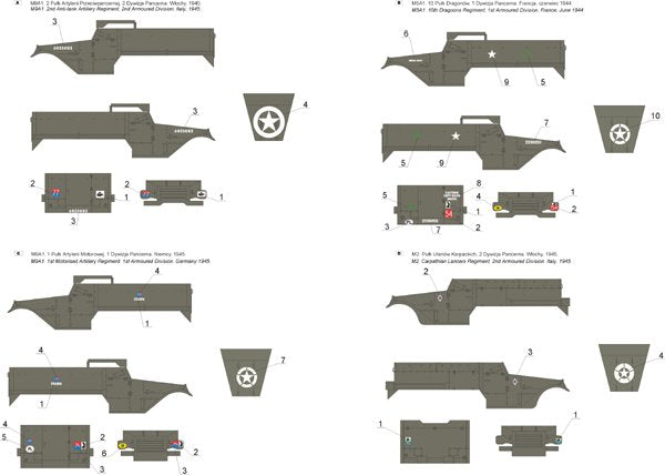 ToRo Model 35D49 - M2/M3/M5A1/M9A1/M14 Half Tracks in Polish service vol.2 1/35 – immagine 2