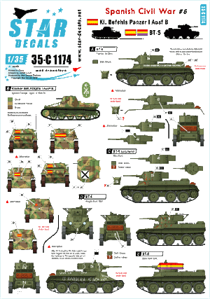 Star Decals 35-C1174 Spanish Civil War # 6 1/35