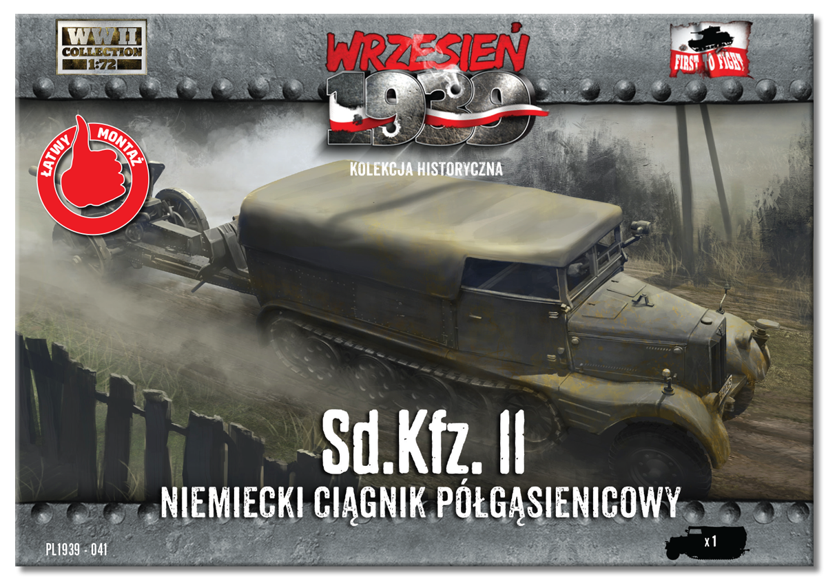 First to Fight PL041 Sd. Kfz. II Niemiecki Ciągnik Półgąsienicowy 1/72 – immagine 2
