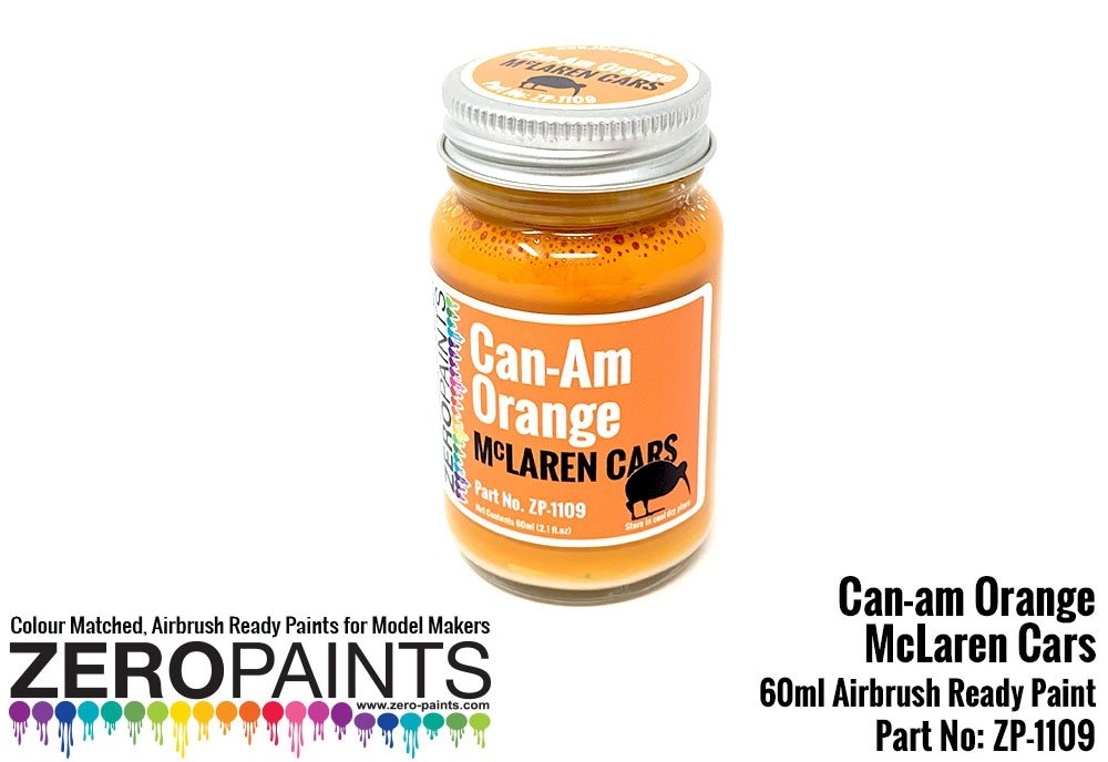 Zero Paints ZP-1109 Can-Am Mclaren Orange Paint 60ml – imagen 2
