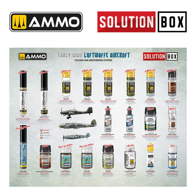 AMMO of Mig Jimenez 7730 SOLUTION BOX 25 - Early WWII Luftwaffe Aircraft – zdjęcie 3