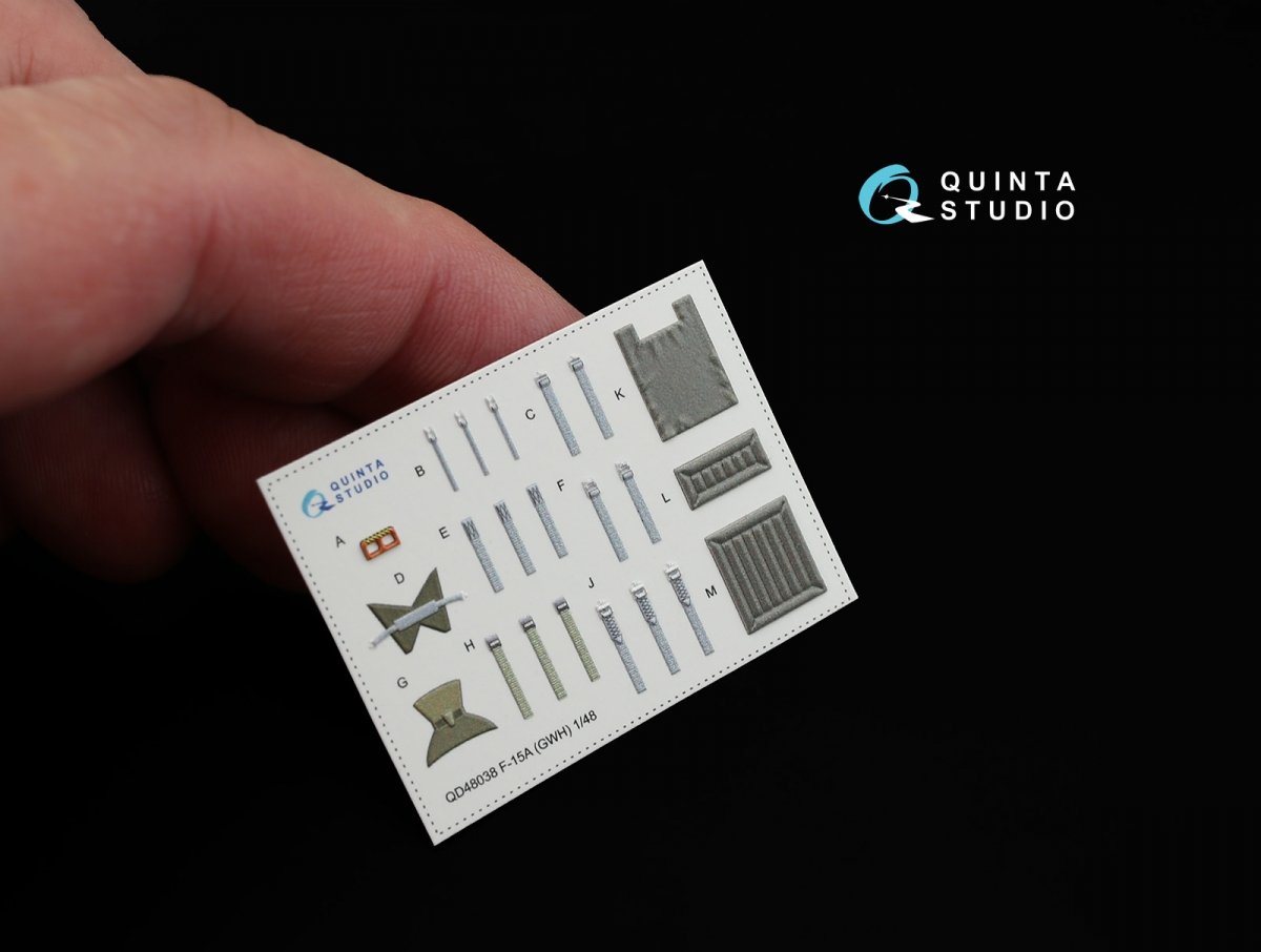Quinta Studio QD48038 F-15A 3D-Printed &amp;amp; coloured Interior on decal paper (for GWH kit) 1/48 – imagen 8