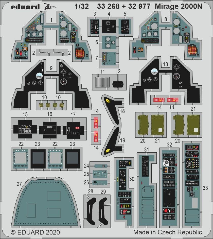 Eduard BIG33126 Mirage 2000N for KITTY HAWK 1/32 – imagen 3