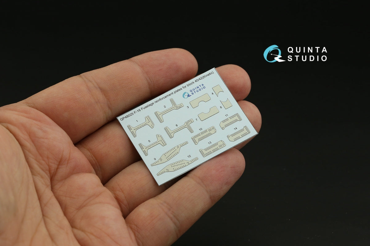 Quinta Studio QP48025 F-16 block 40/42 reinforcement plates (Kinetic 2008 tool) 1/48 – Bild 3