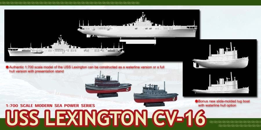 Dragon 7051 U.S.S. Lexington CV-16 1/700 – imagen 3