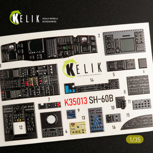 KELIK K35013 SH-60B INTERIOR 3D DECALS FOR KITTY HAWK KIT 1/35 – image 2