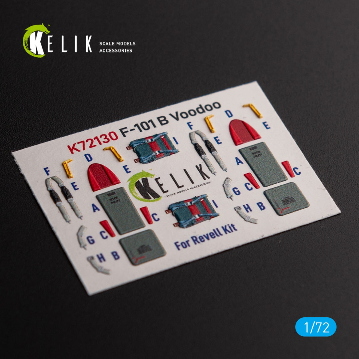 KELIK K72130 F-101 Voodoo - interior 3D decals for Revell kit 1/72 – imagen 3