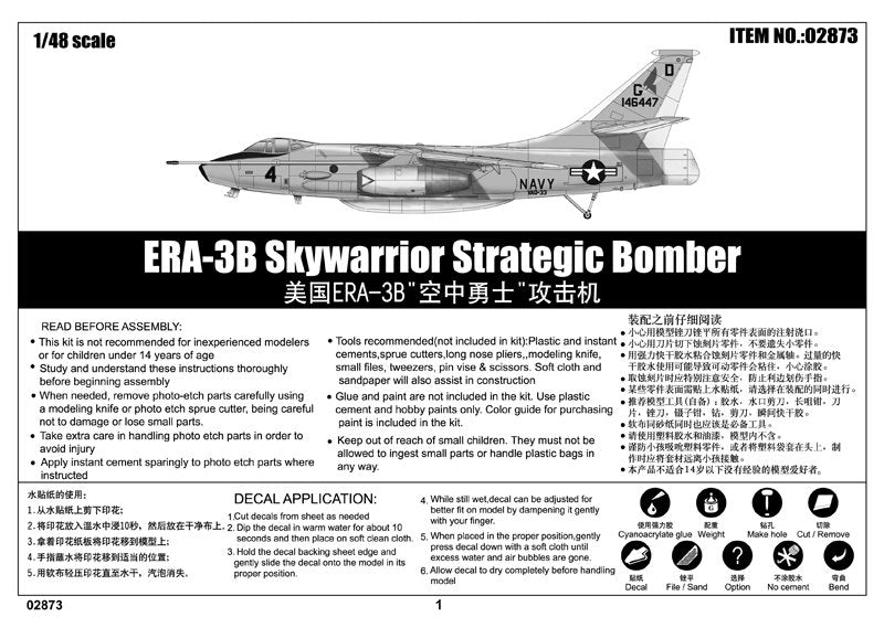 Trumpeter 02873 ERA-3B Skywarrior Strategic Bomber – Bild 2
