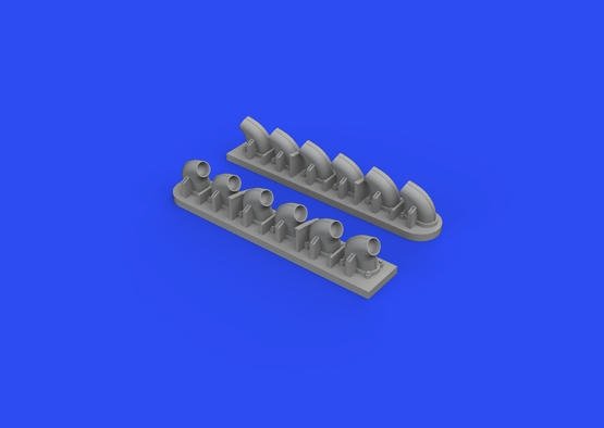 Eduard 632161 P-40E exhaust stacks TRUMPETER 1/32 – zdjęcie 2
