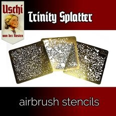 Ensemble de pochoirs pour aérographe Uschi 4014 TRINITY SPLATTER