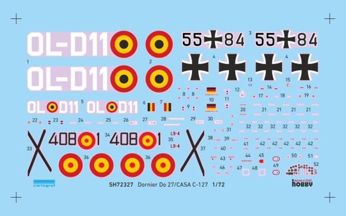 Special Hobby 72327 Dornier Do 27 German, Spanish and Belgian Service 1/72 – immagine 6