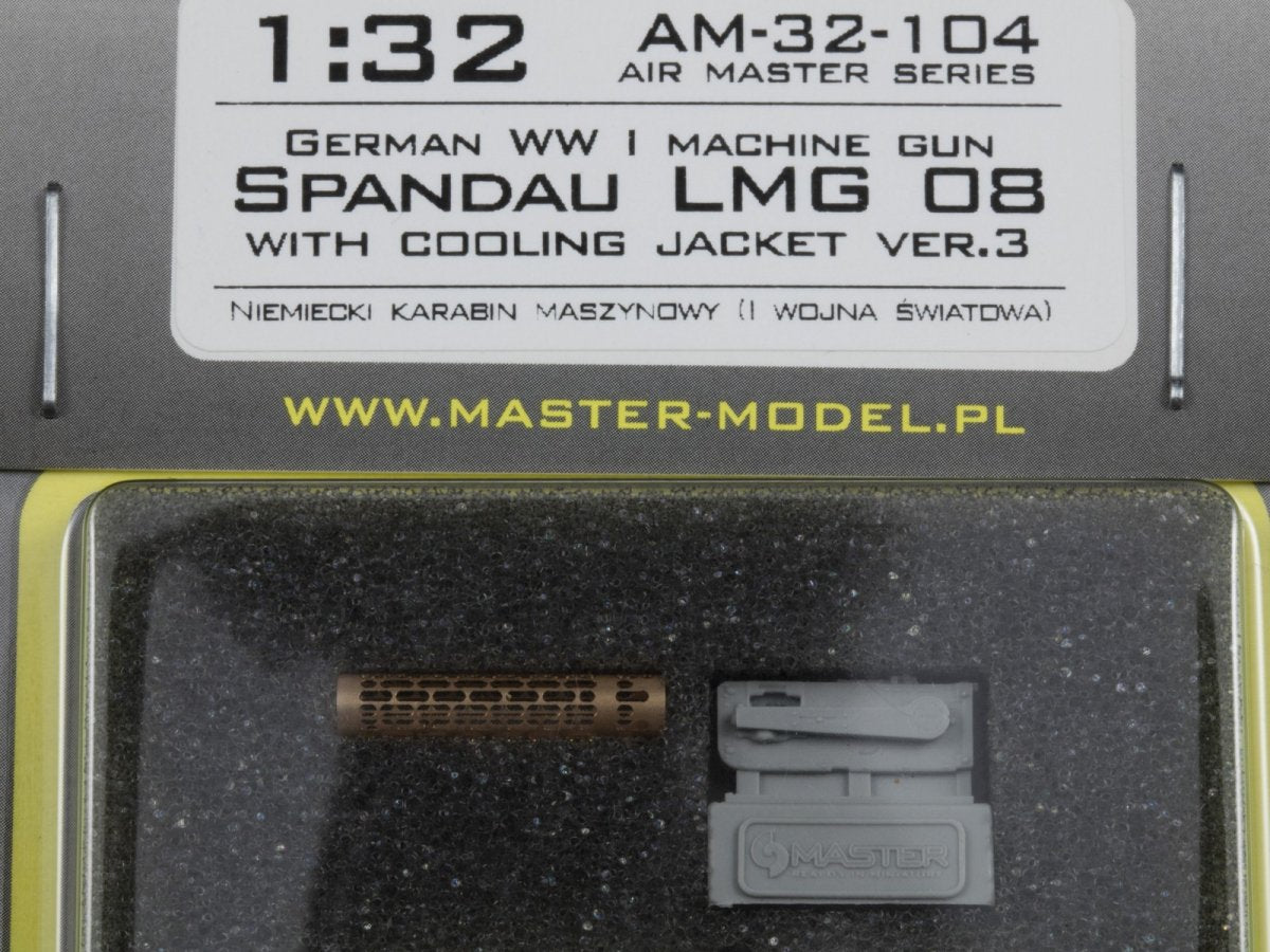Master AM-32-104 German WWI Machine Gun Spandau LMG 08 with Cooling Jacket ver.3 1/32 – imagen 6