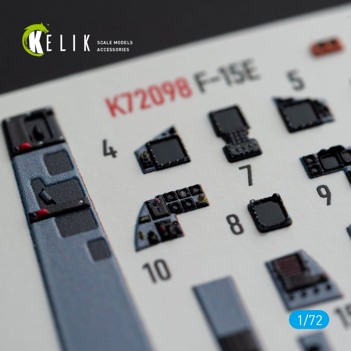 KELIK K72098 F-15E - interior 3D decals for GWH kit 1/72 – imagen 6