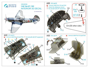 Quinta Studio QD48299 Yak-9T/DD 3D-Printed &amp;amp; coloured Interior on decal paper (Modelsvit) 1/48 – Bild 6