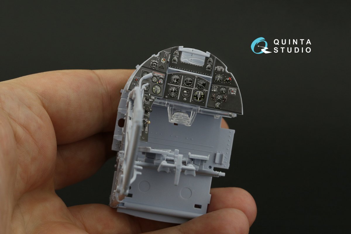 Quinta Studio QD24002 Hawker Typhoon (Car Door) 3D-Printed &amp;amp; coloured Interior on decal paper (Airfix) 1/24 – immagine 3