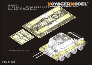 Garde-boues pour canon automoteur soviétique ZSU-57-2 SPAAG Voyager Model PE351102 (pour TRUMPETER 05559) 1/35
