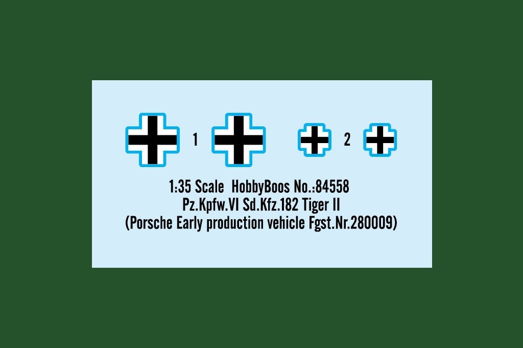 Hobby Boss 84558 Pz.Kpfw.VI Sd.Kfz.182 Tiger II Porsche Véhicule de première production Fgst.Nr.280009 1/35 – image 4