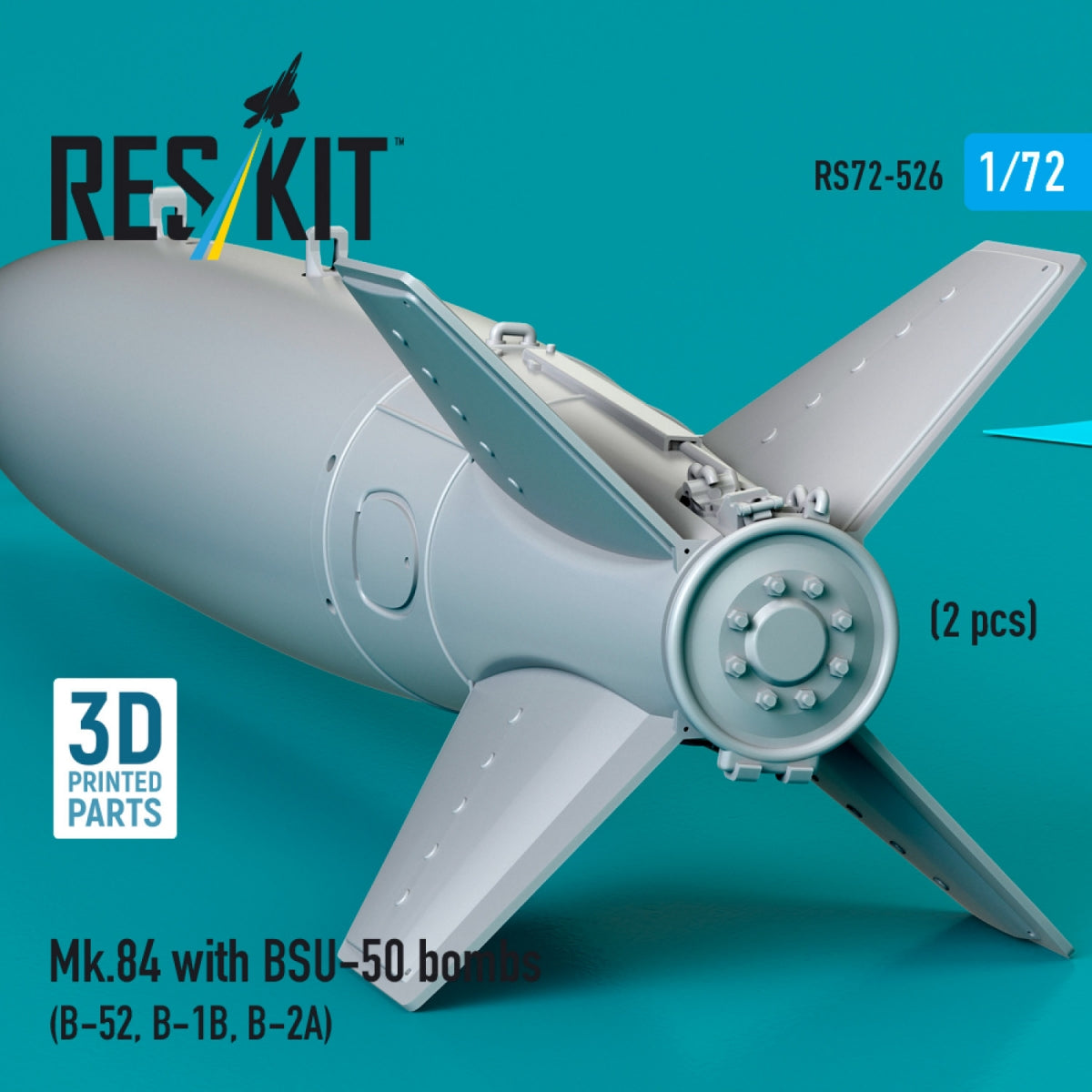 RESKIT RS72-0526 Mk.84 with BSU-50 bombs (2 pcs) (3D Printed) 1/72 – zdjęcie 3
