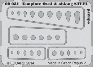 Eduard 00031 Template ovals &amp;amp; oblong STEEL