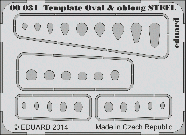 Eduard 00031 Template ovals &amp;amp; oblong STEEL